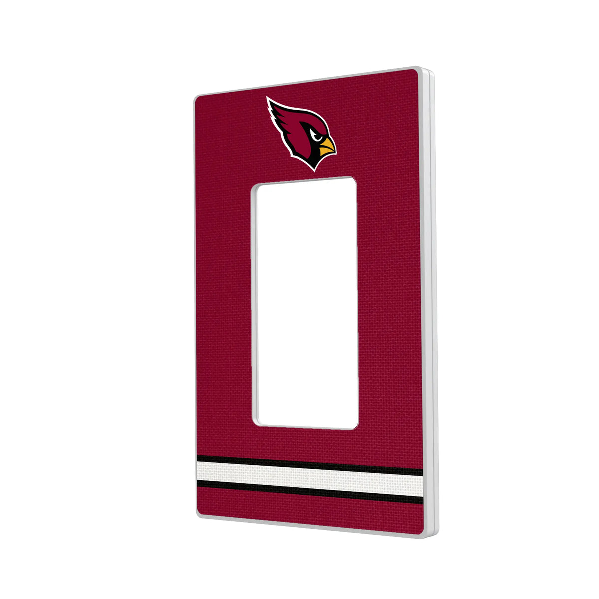 Arizona Cardinals Stripe Hidden-Screw Light Switch Plate#Style_Single Rocker