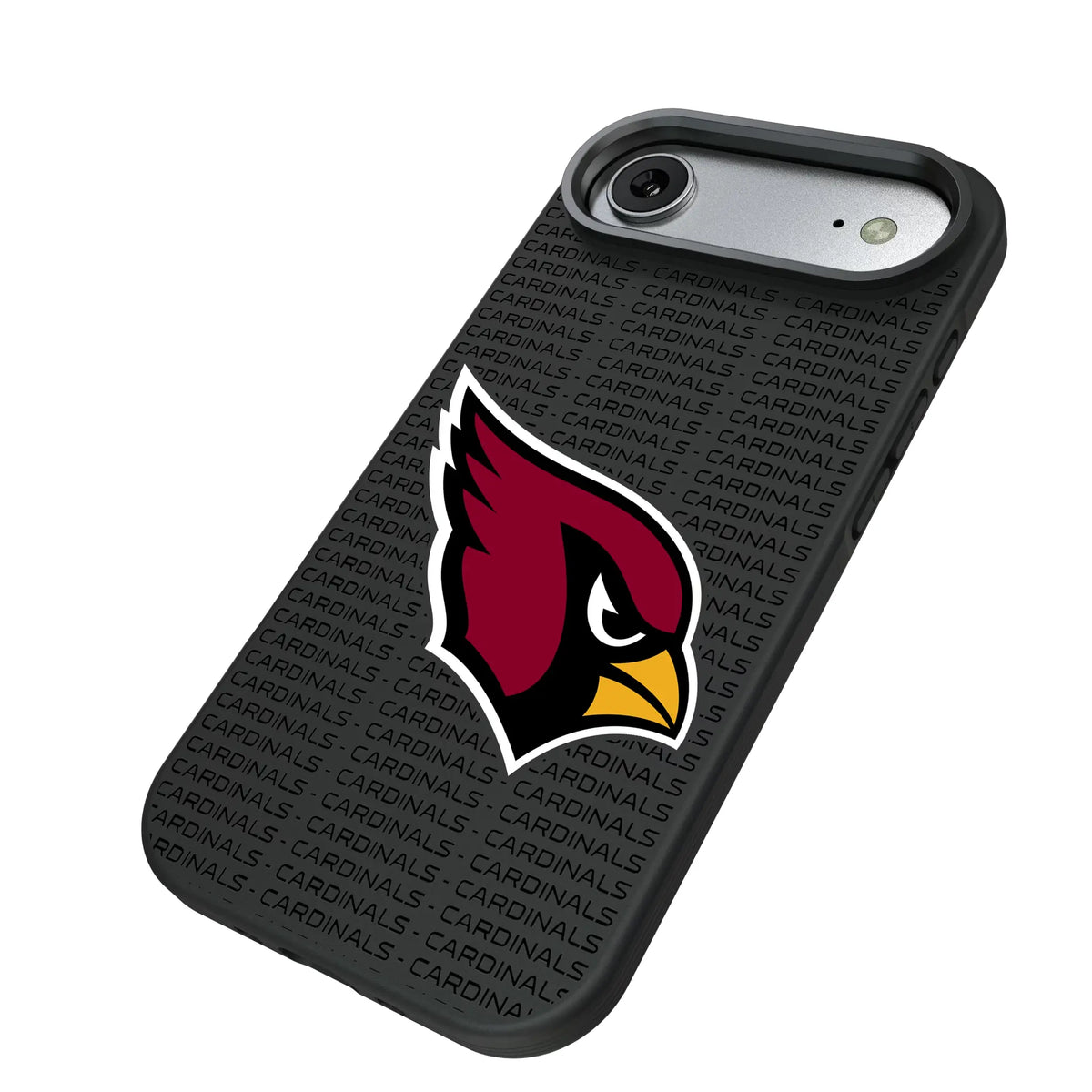 Arizona Cardinals Text Backdrop iPhone Bump Phone Case for Apple iPhone - Isometric View#Device_iPhone Air