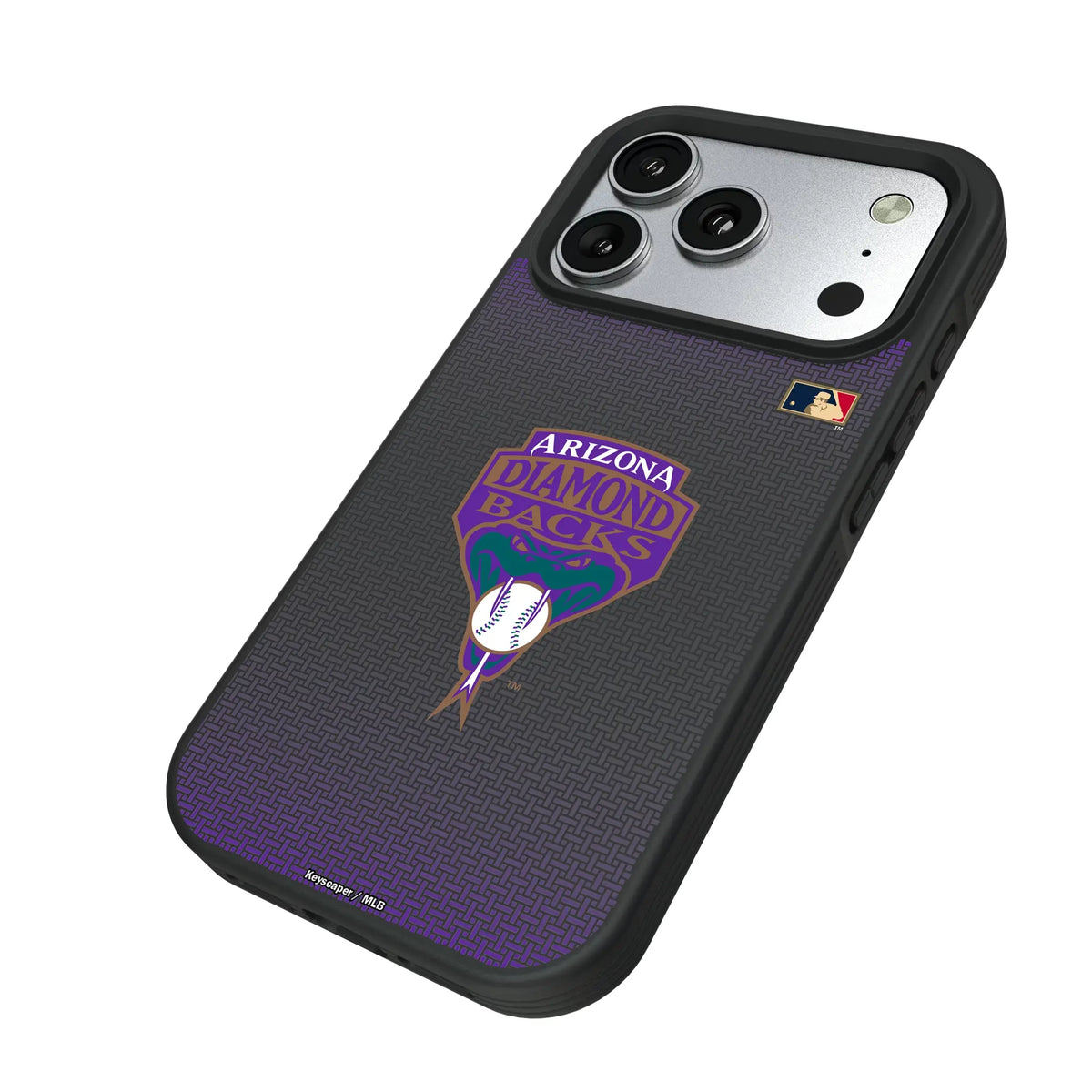 Arizona Diamondbacks 1999-2006 - Cooperstown Collection Linen iPhone Bump Phone Case for Apple iPhone - Isometric View#Device_iPhone 17 Pro