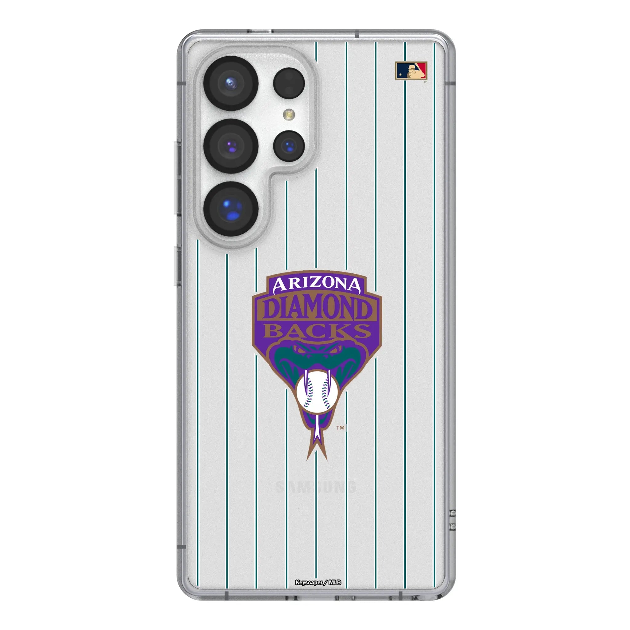 Arizona Diamondbacks 1999-2006 - Cooperstown Collection Pinstripe Galaxy Clear Phone Case for Samsung Galaxy#Device_Galaxy S25 Ultra