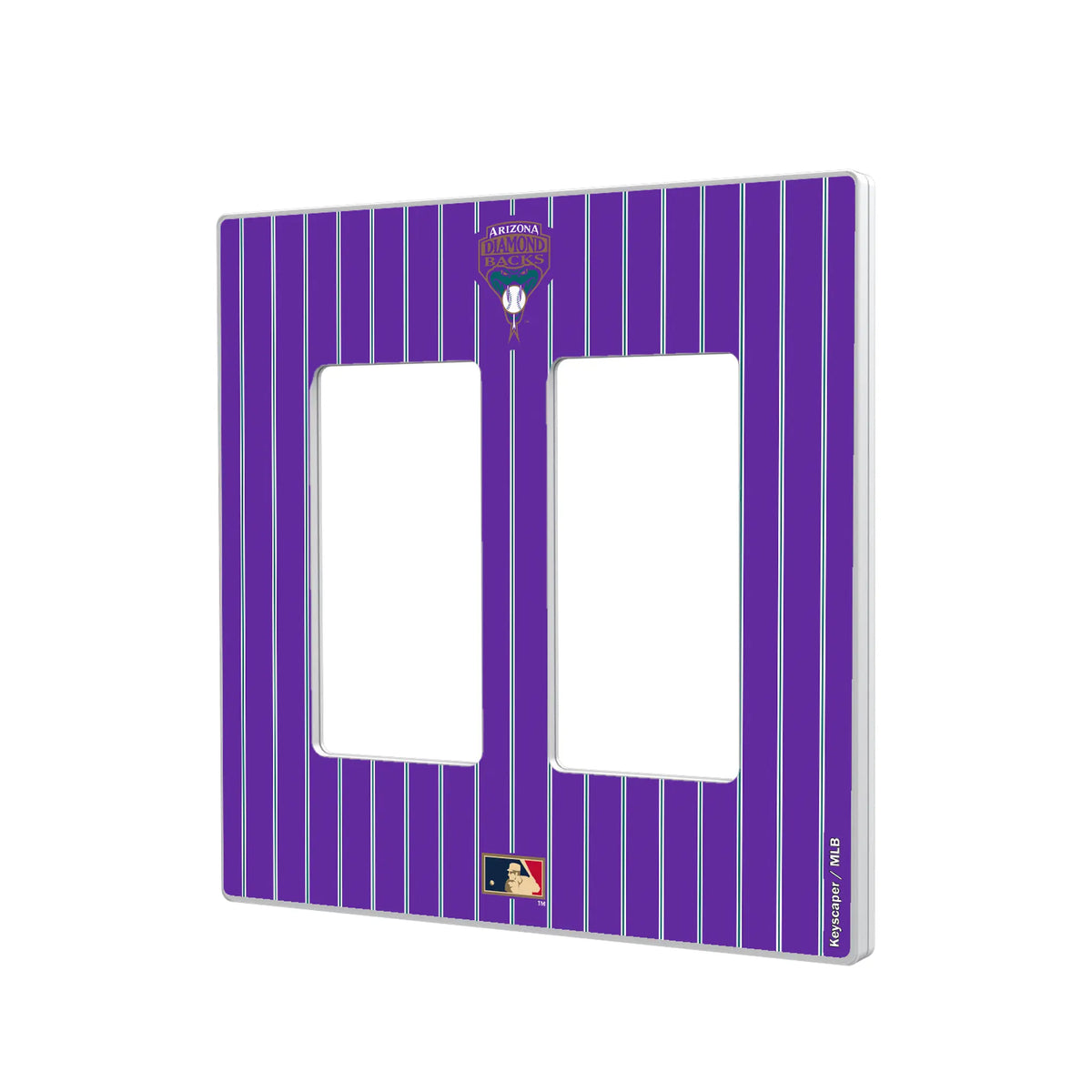 Arizona Diamondbacks 1999-2006 - Cooperstown Collection Pinstripe Hidden-Screw Light Switch Plate#Style_Double Rocker