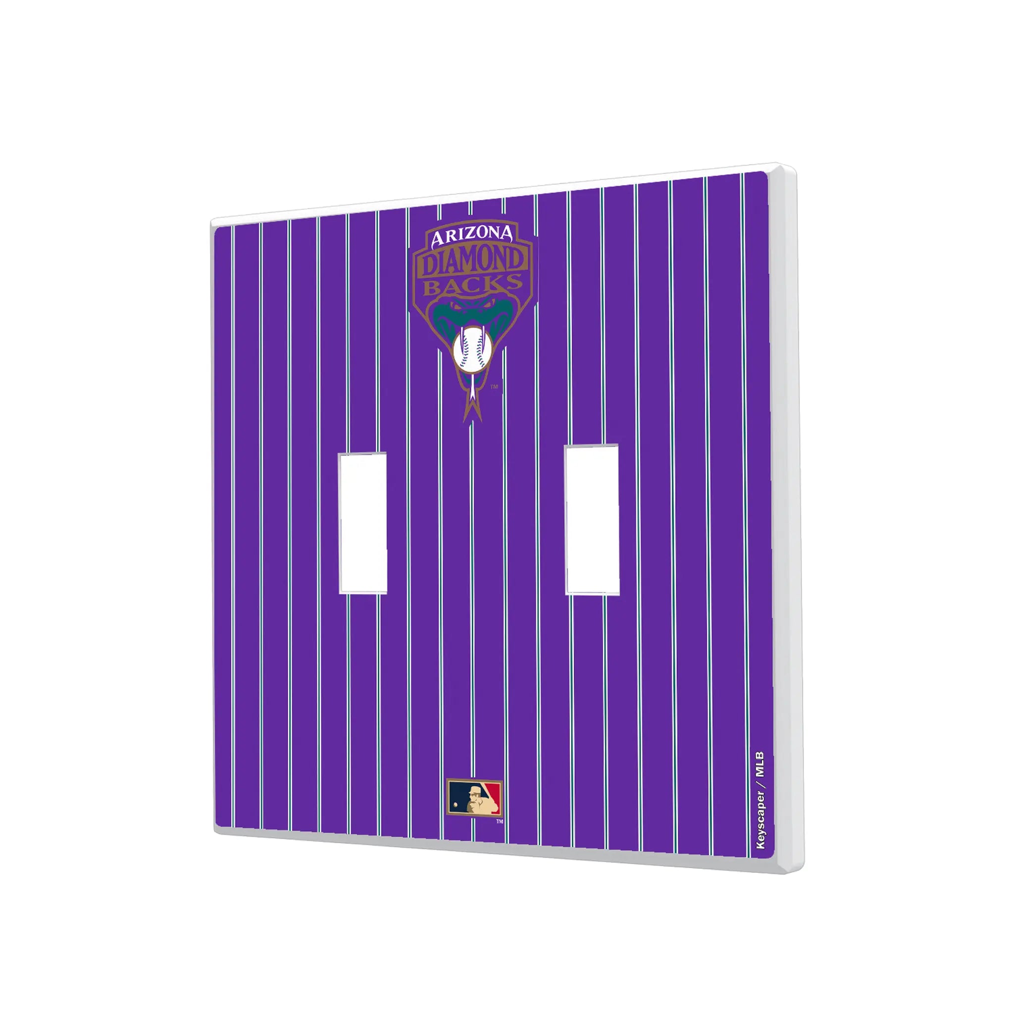 Arizona Diamondbacks 1999-2006 - Cooperstown Collection Pinstripe Hidden-Screw Light Switch Plate#Style_Double Toggle