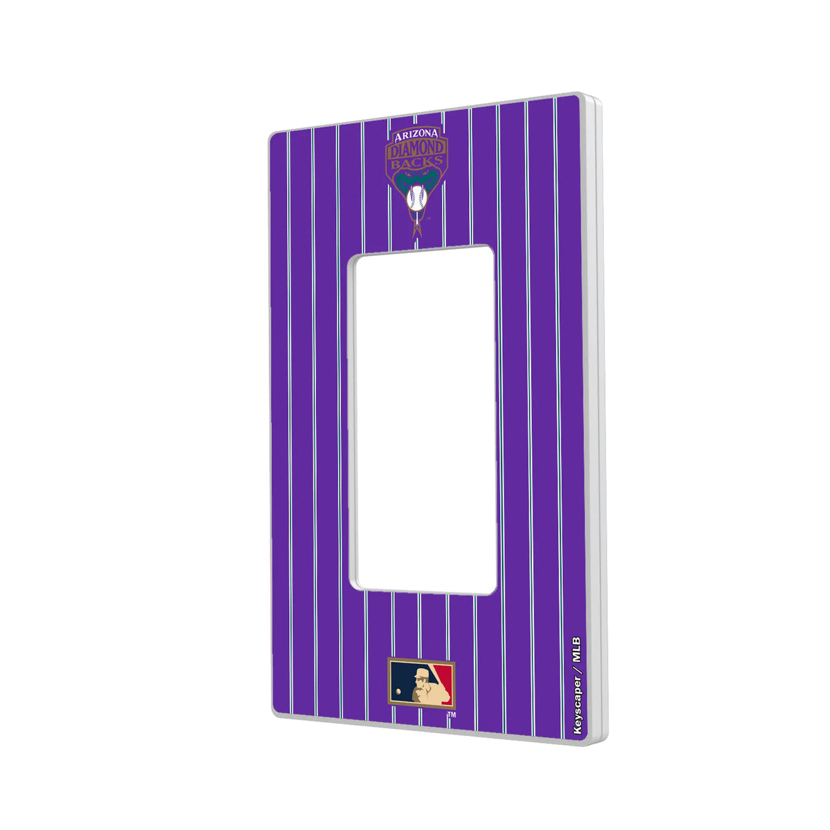 Arizona Diamondbacks 1999-2006 - Cooperstown Collection Pinstripe Hidden-Screw Light Switch Plate#Style_Single Rocker