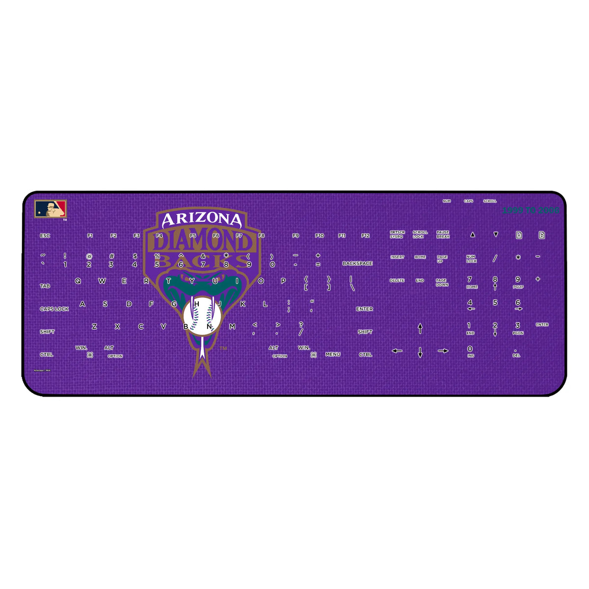 Arizona Diamondbacks 1999-2006 - Cooperstown Collection Solid Wireless USB Keyboard