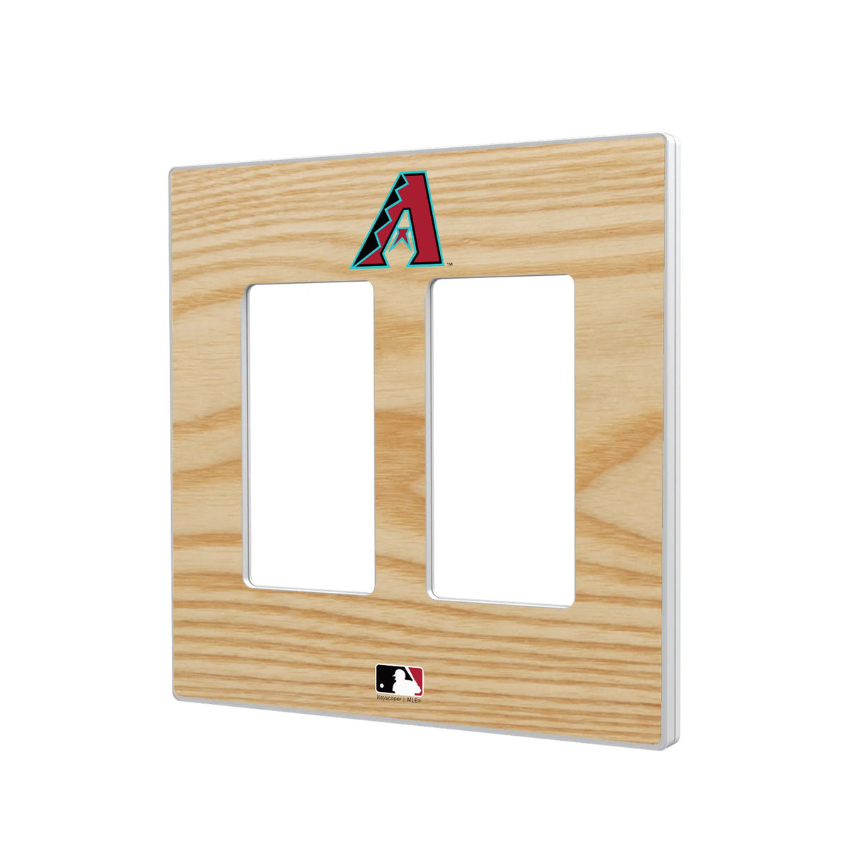 Arizona Diamondbacks Baseball Bat Hidden-Screw Light Switch Plate#Style_Double Rocker