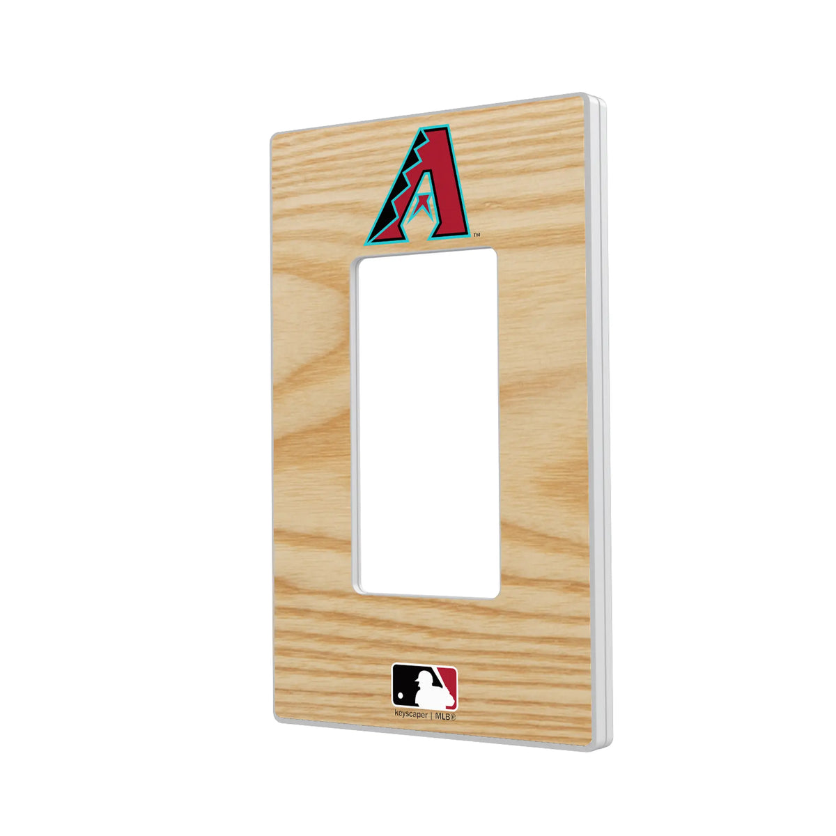 Arizona Diamondbacks Baseball Bat Hidden-Screw Light Switch Plate#Style_Single Rocker