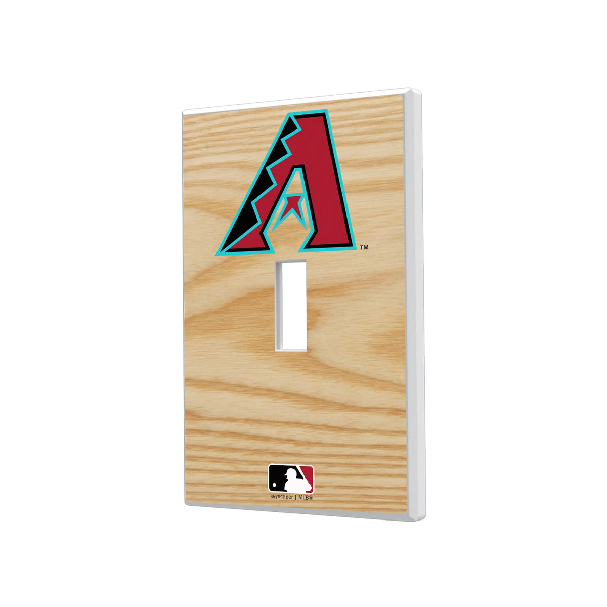 Arizona Diamondbacks Baseball Bat Hidden-Screw Light Switch Plate#Style_Single Toggle