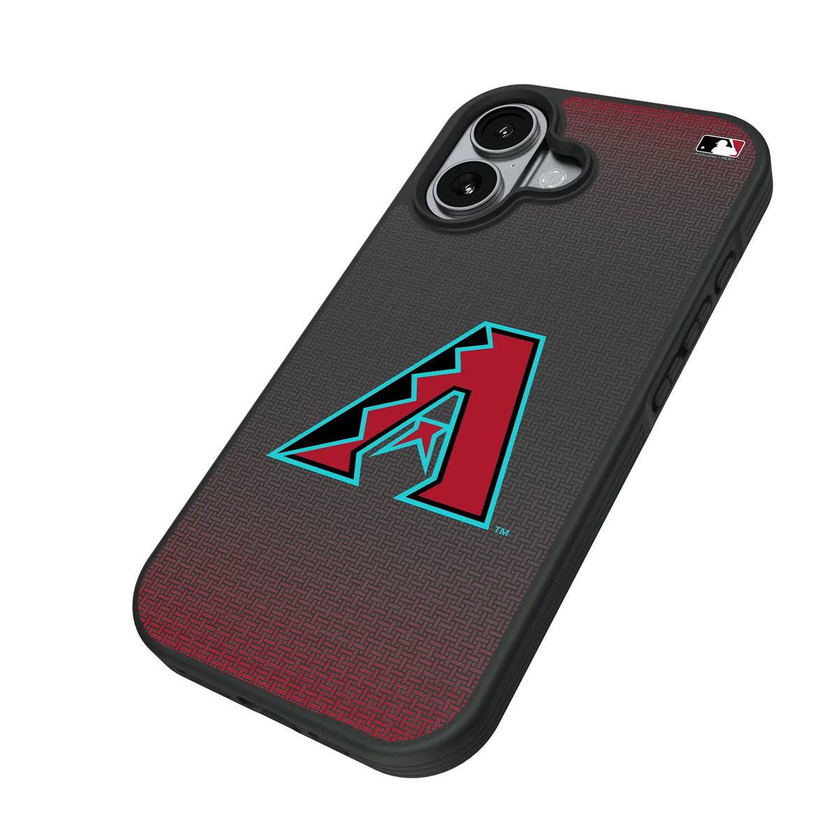 Arizona Diamondbacks Linen iPhone Bump Phone Case for Apple iPhone - Isometric View#Device_iPhone 17