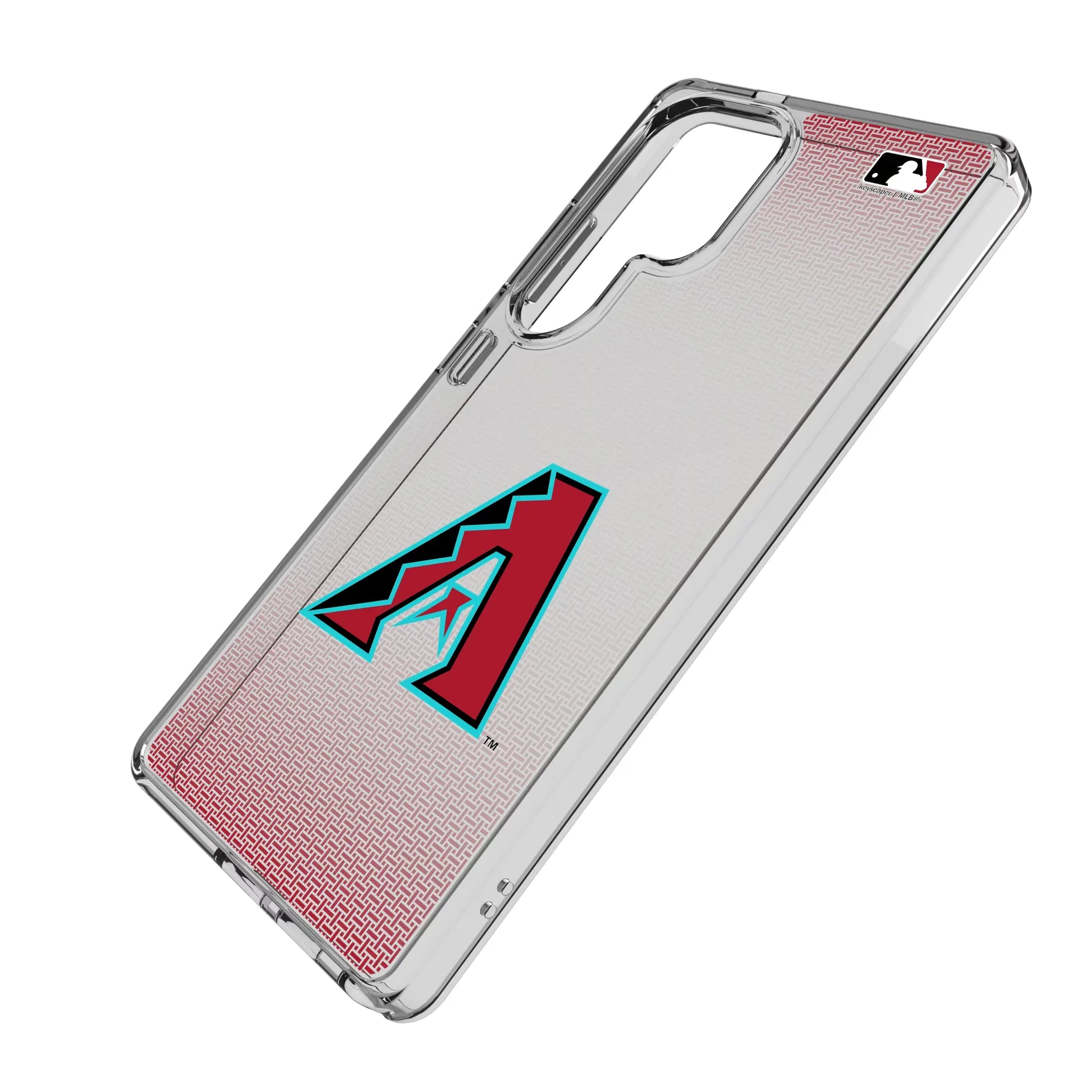 Arizona Diamondbacks Linen Galaxy Clear Phone Case for Samsung Galaxy - Isometric View#Device_Galaxy S25 Ultra