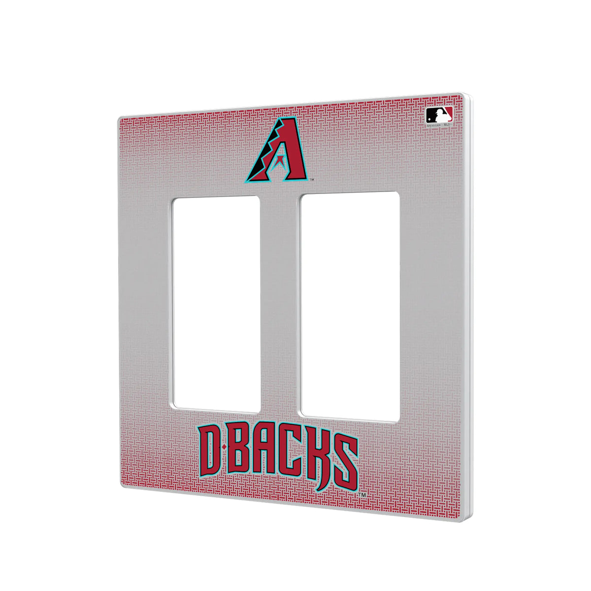 Arizona Diamondbacks Linen Hidden-Screw Light Switch Plate#Style_Double Rocker