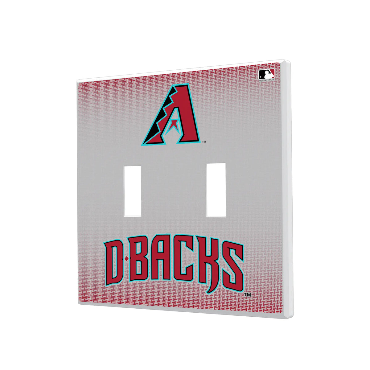 Arizona Diamondbacks Linen Hidden-Screw Light Switch Plate#Style_Double Toggle