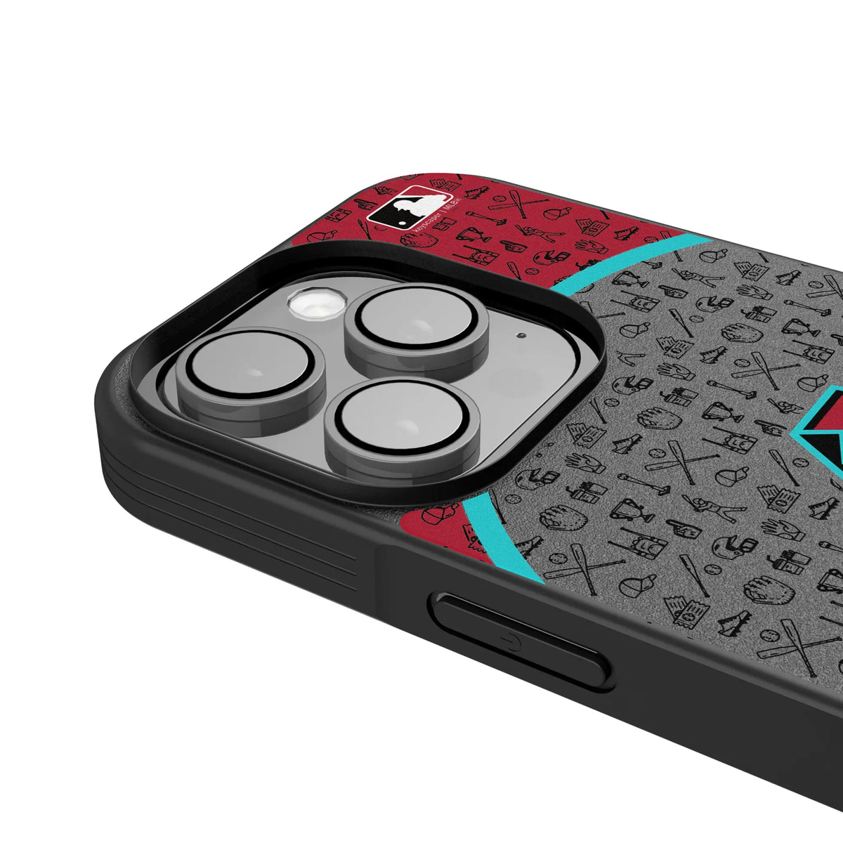Arizona Diamondbacks Personalized Circle iPhone Bump Phone Case for Apple iPhone - Detail