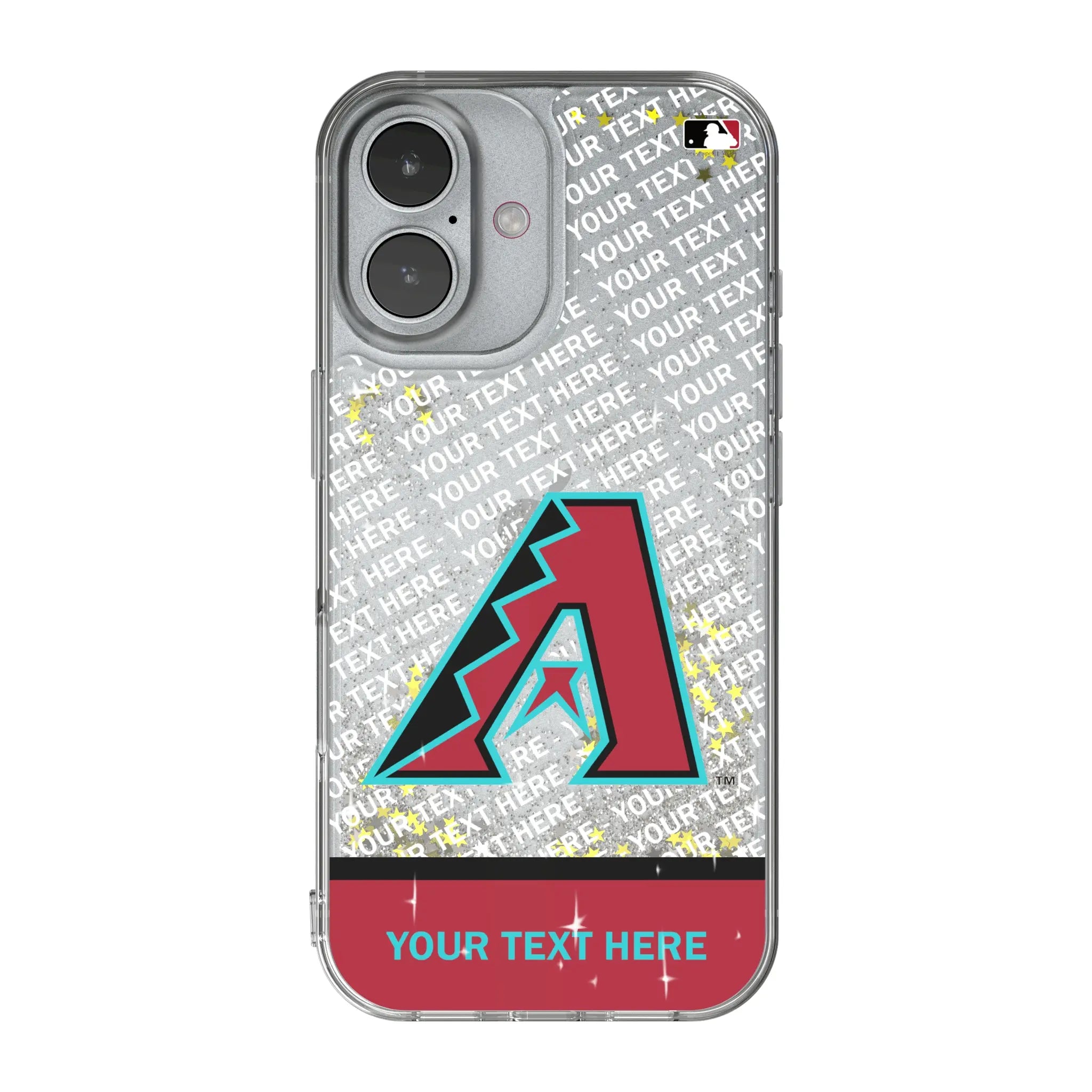 Arizona Diamondbacks Personalized EndZone Plus iPhone Glitter Phone Case for Apple iPhone