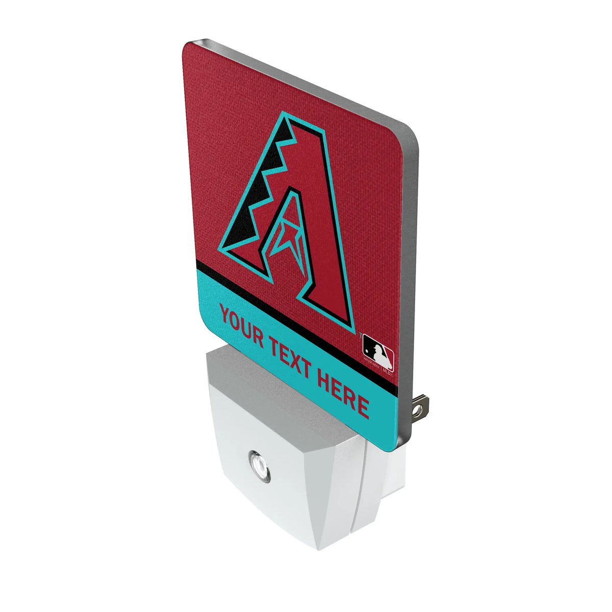 Arizona Diamondbacks Personalized Endzone Solid Night Light 2-Pack - Isometric View