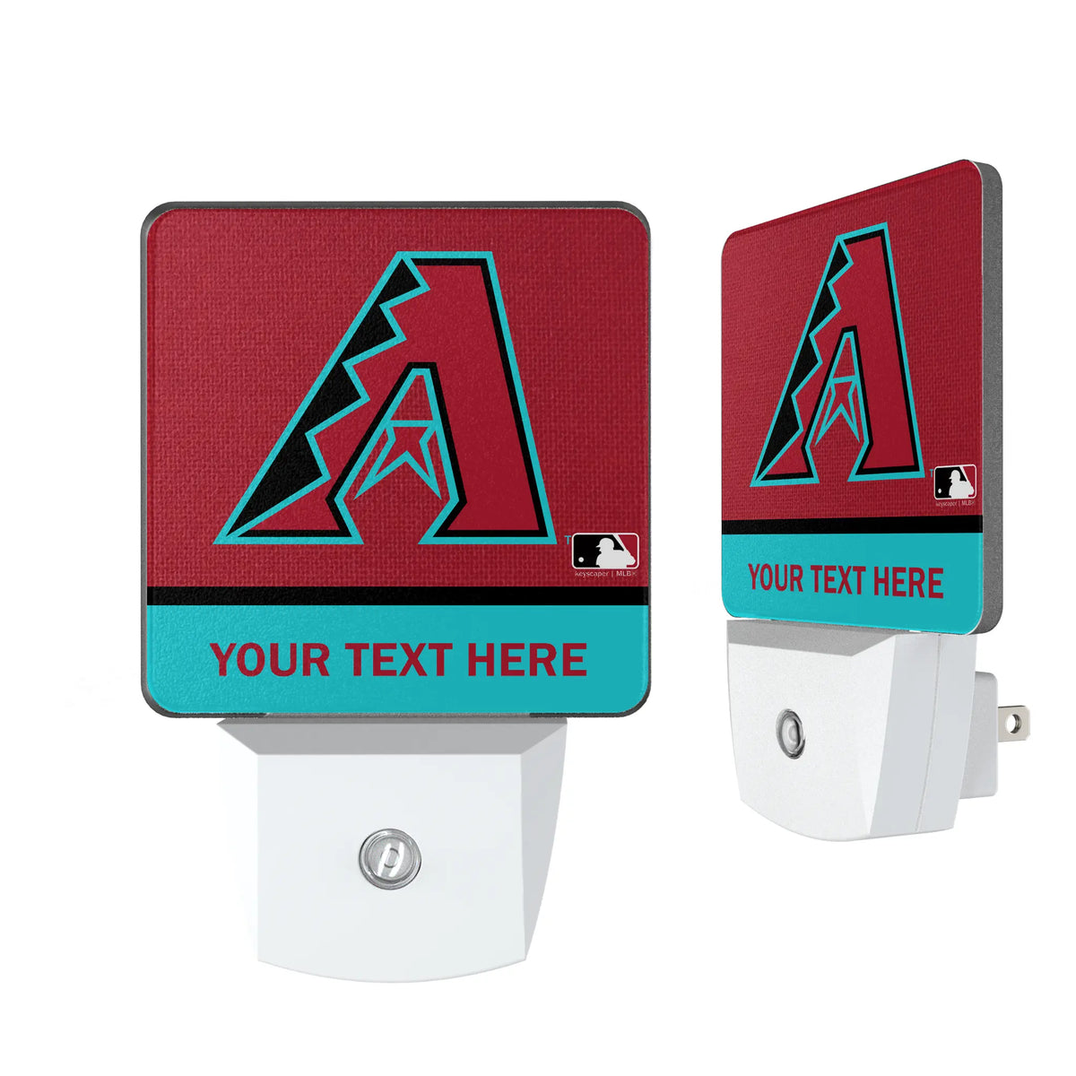 Arizona Diamondbacks Personalized Endzone Solid Night Light 2-Pack