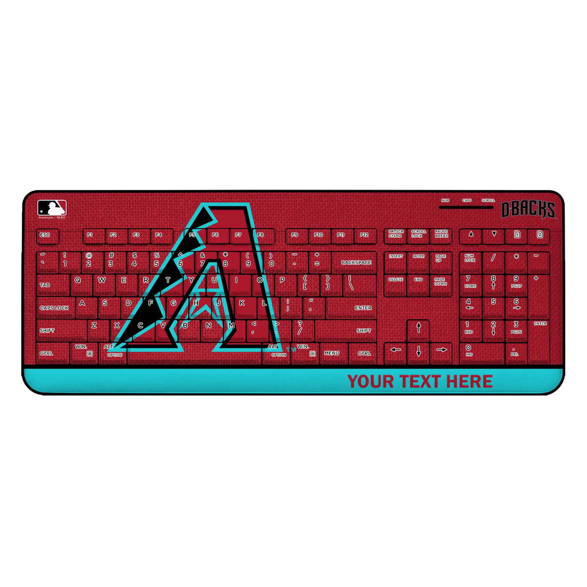 Arizona Diamondbacks Personalized Endzone Solid Wireless USB Keyboard