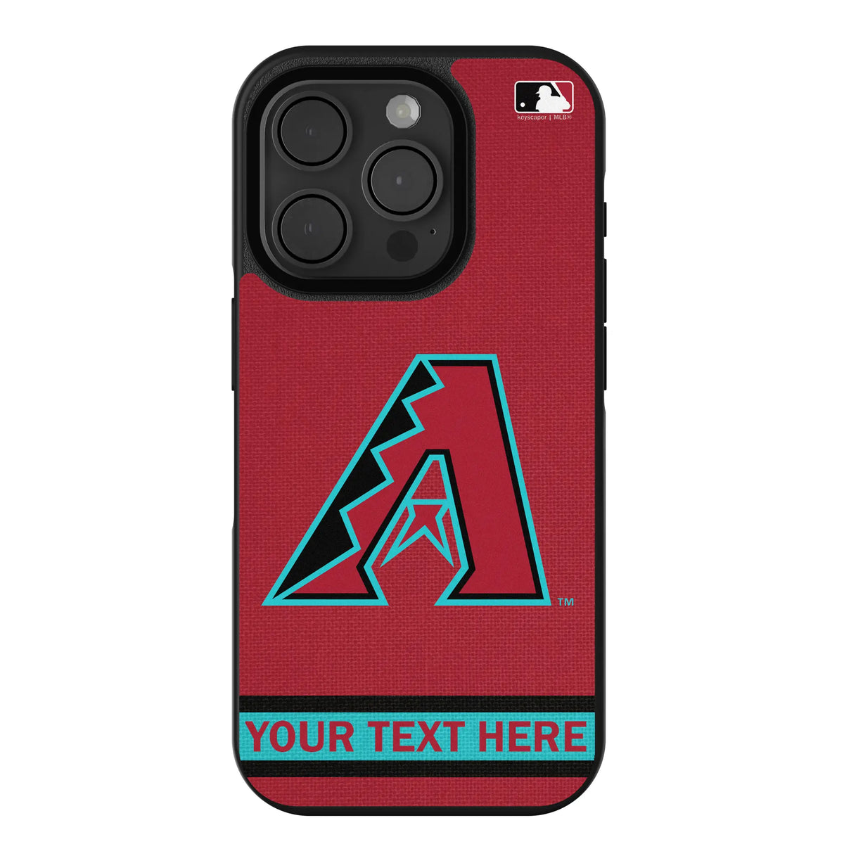 Arizona Diamondbacks Personalized Stripe iPhone Bump Phone Case for Apple iPhone