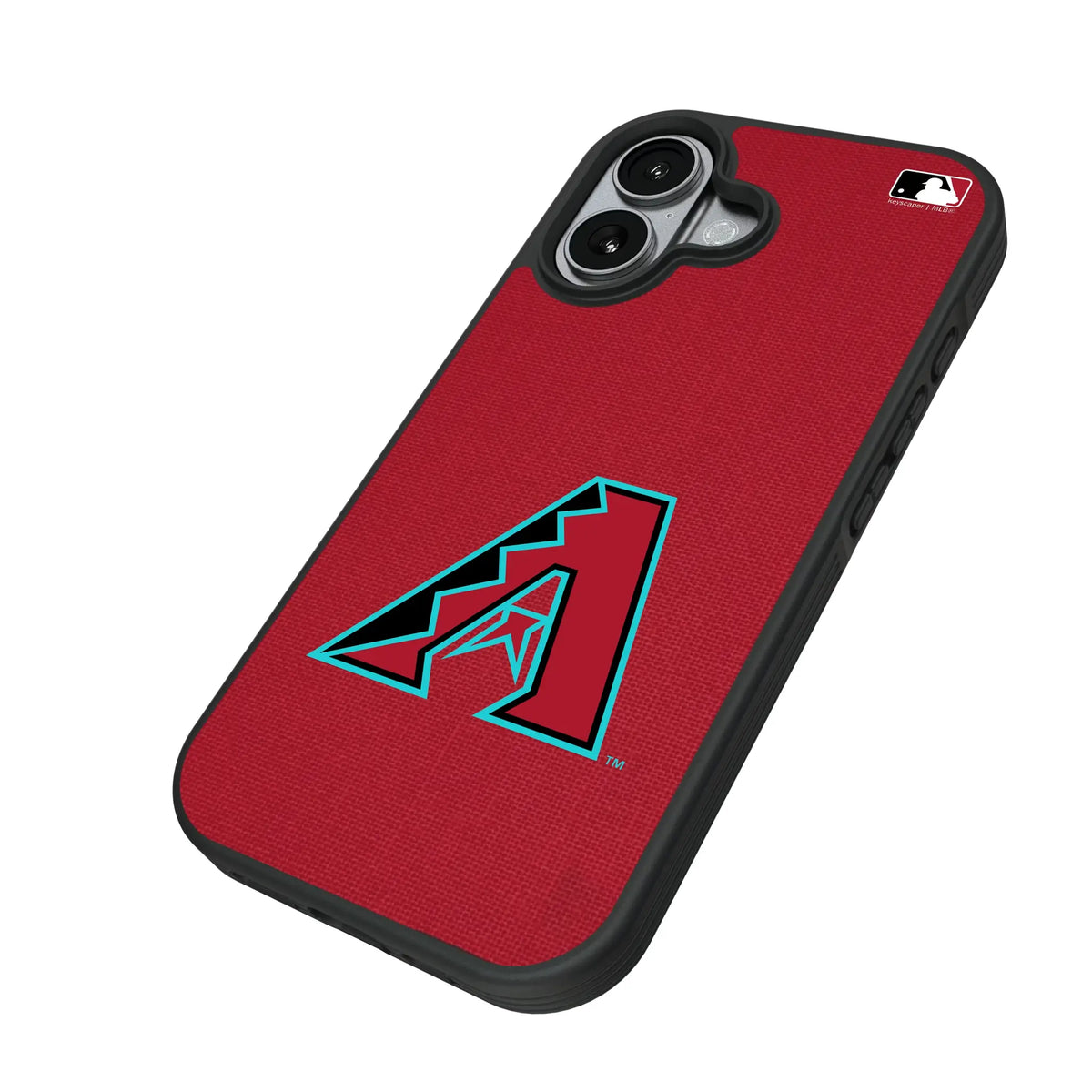Arizona Diamondbacks Solid iPhone Bump Phone Case for Apple iPhone - Isometric View#Device_iPhone 17