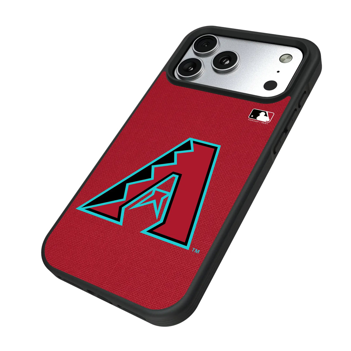 Arizona Diamondbacks Solid iPhone Bump Phone Case for Apple iPhone - Isometric View#Device_iPhone 17 Pro Max