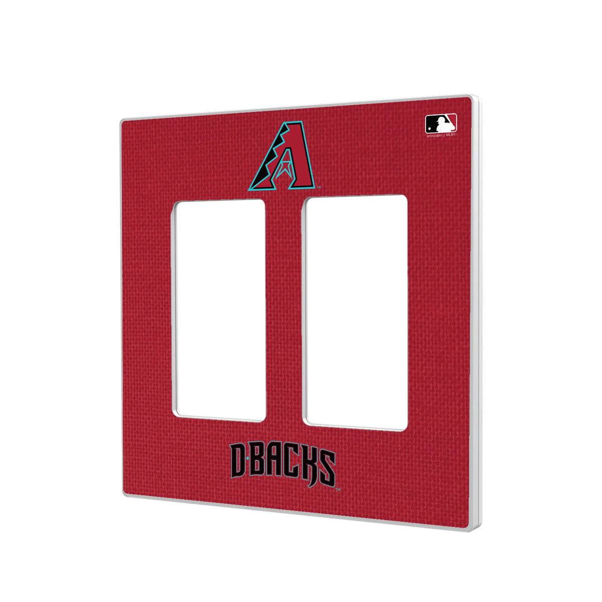 Arizona Diamondbacks Solid Hidden-Screw Light Switch Plate#Style_Double Rocker