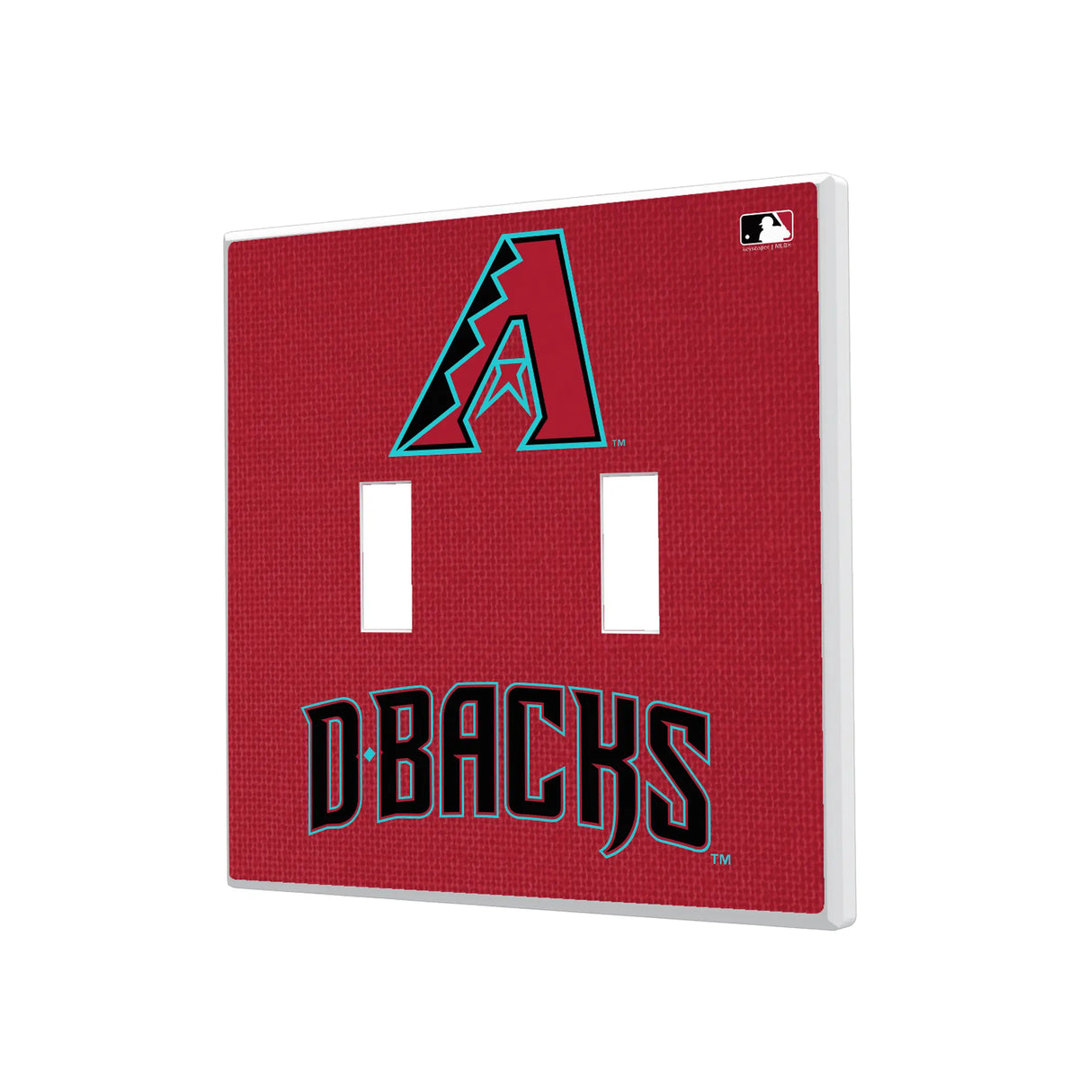 Arizona Diamondbacks Solid Hidden-Screw Light Switch Plate#Style_Double Toggle