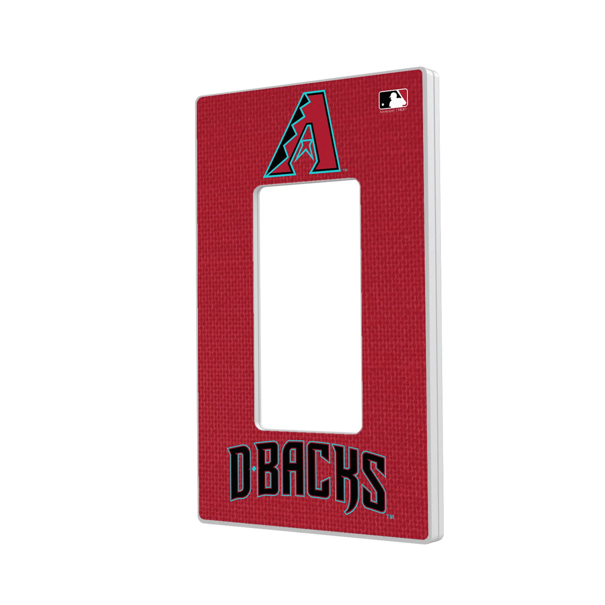 Arizona Diamondbacks Solid Hidden-Screw Light Switch Plate#Style_Single Rocker