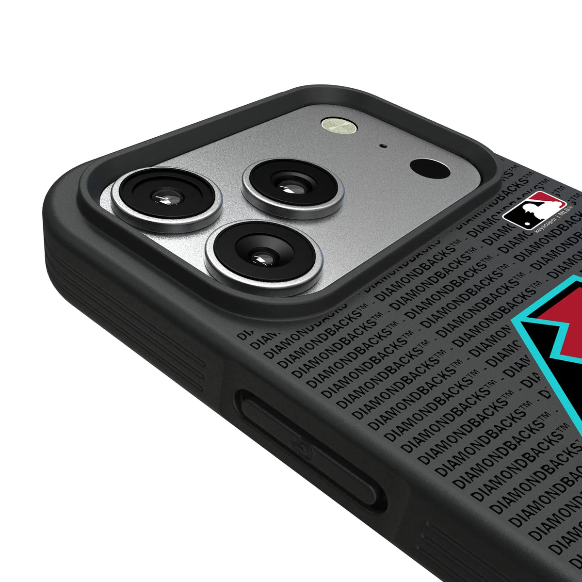 Arizona Diamondbacks Text Backdrop iPhone Bump Phone Case for Apple iPhone - Detail#Device_iPhone 17 Pro