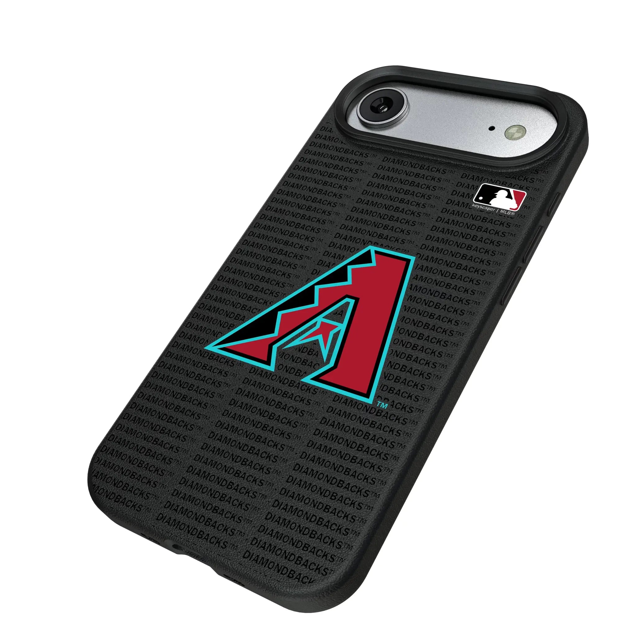 Arizona Diamondbacks Text Backdrop iPhone MagSafe Compatible Phone Case for Apple iPhone - Isometric View#Device_iPhone Air