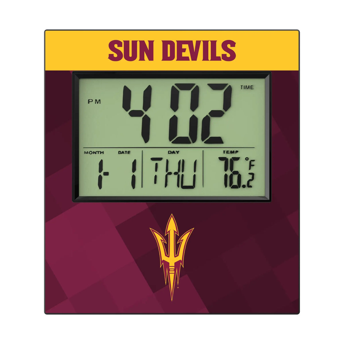Arizona State University Sun Devils Color Block Wall Clock