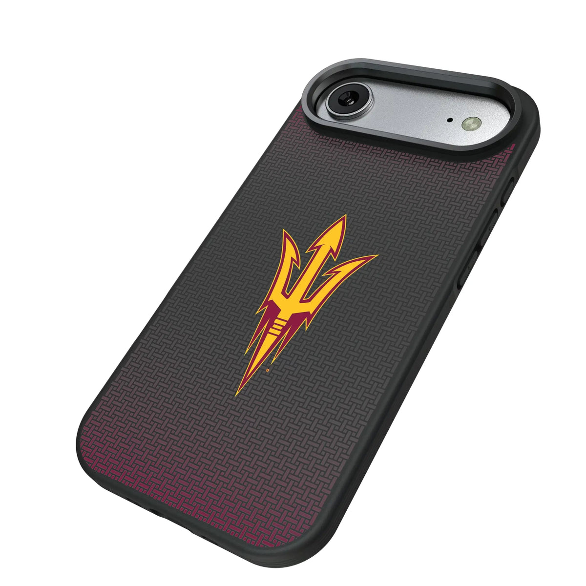 Arizona State University Sun Devils Linen iPhone Bump Phone Case for Apple iPhone - Isometric View#Device_iPhone Air