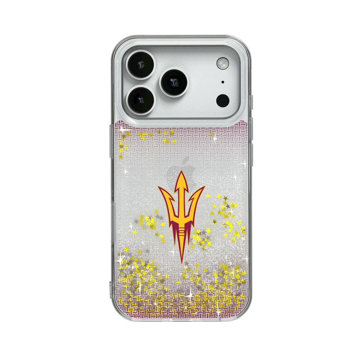 Arizona State University Sun Devils Linen Glitter Phone Case for Apple iPhone
