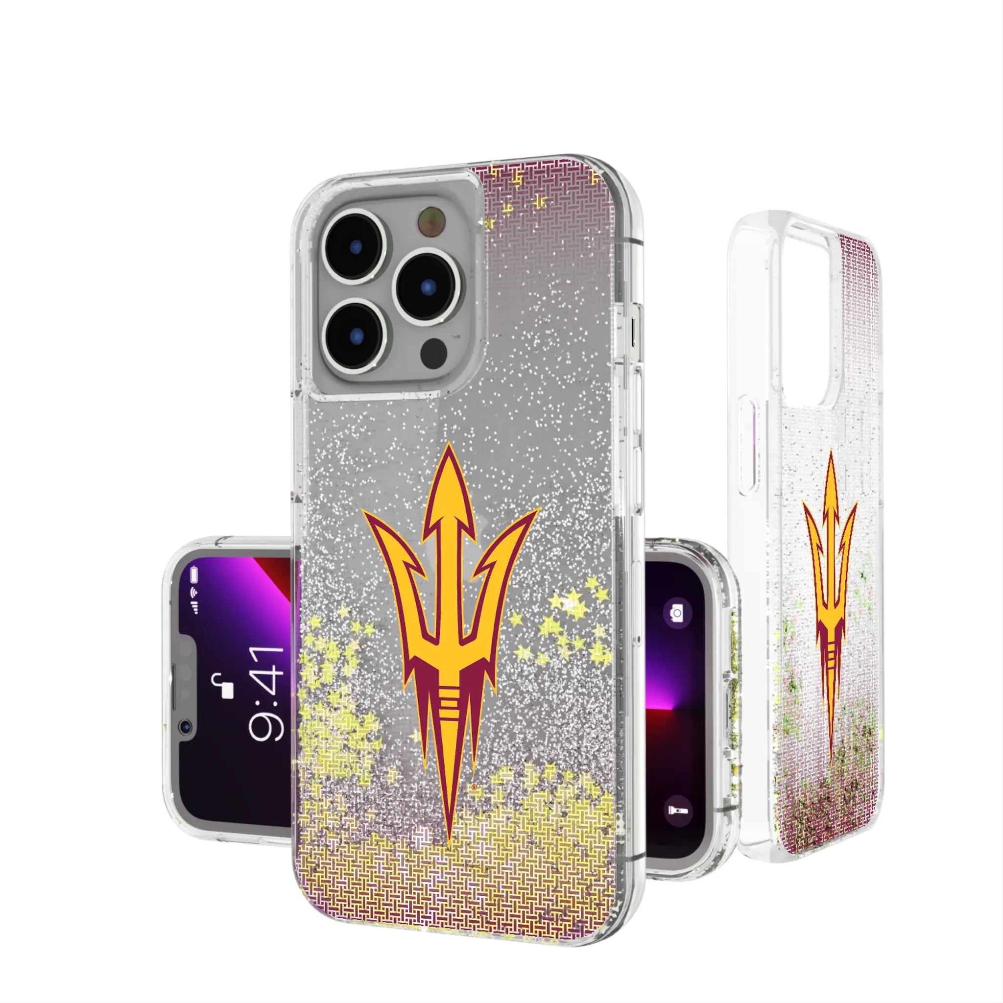 Arizona State University Sun Devils Linen iPhone Glitter Phone Case for Apple iPhone