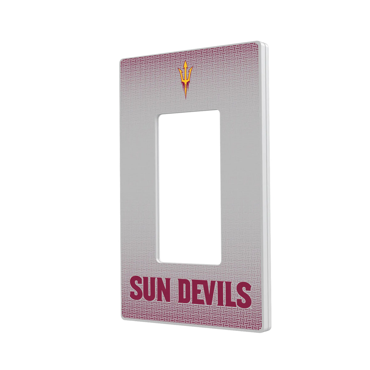 Arizona State University Sun Devils Linen Hidden-Screw Light Switch Plate#Style_Single Rocker