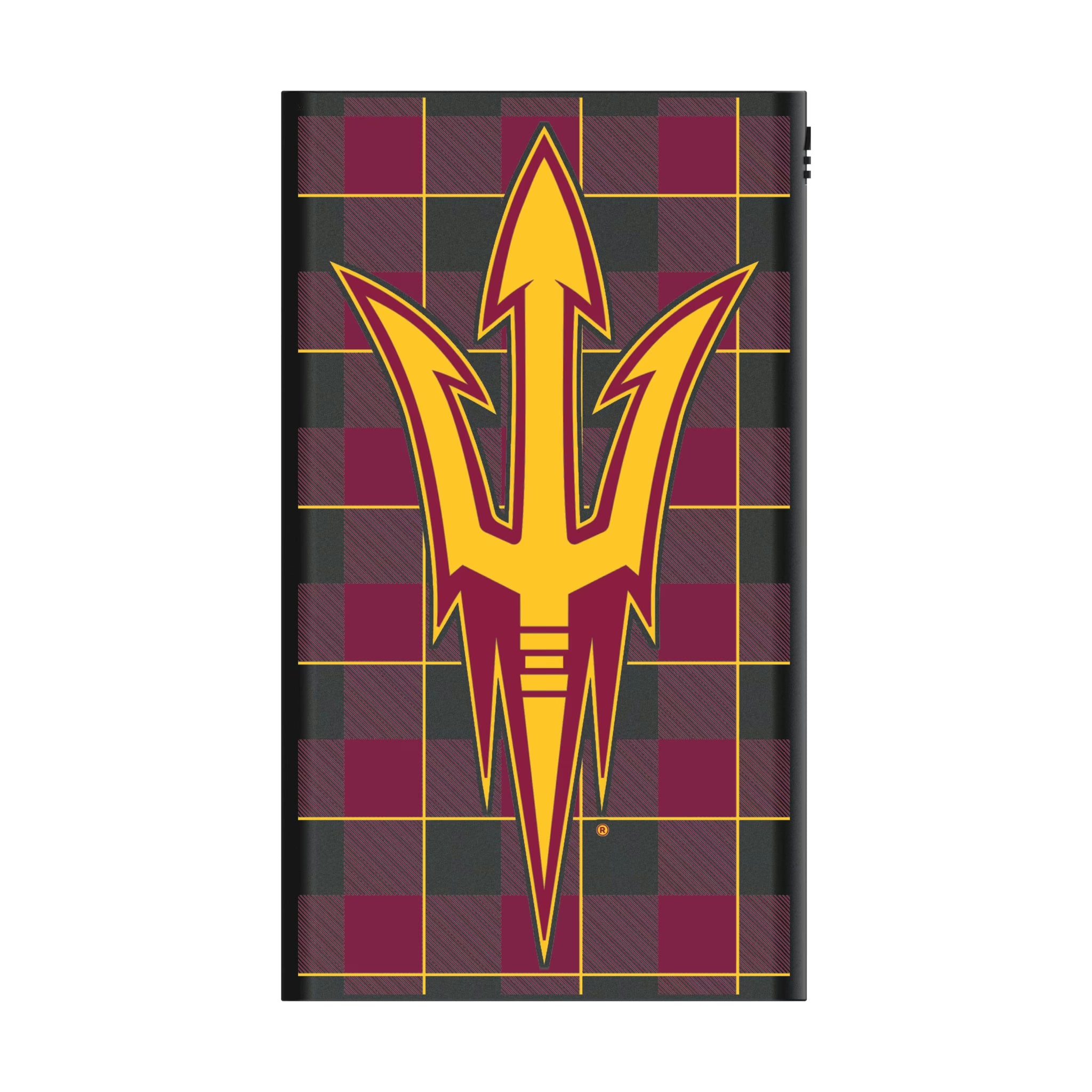Arizona State University Sun Devils Plaid 5000mAh Flat Powerbank