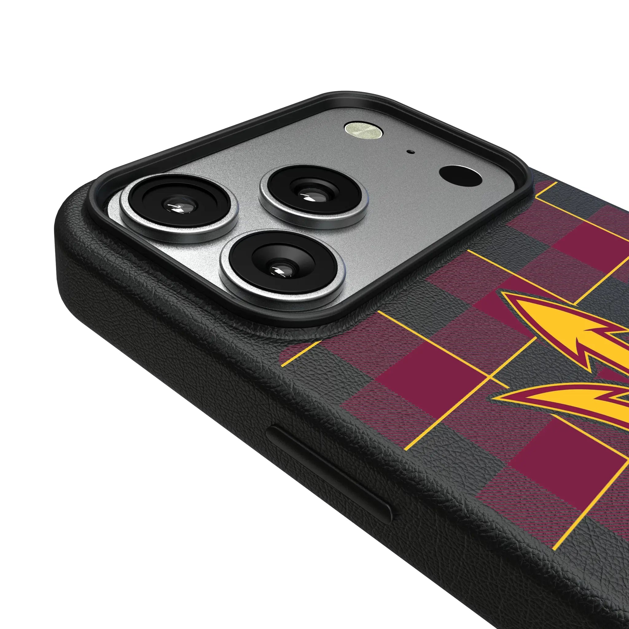 Arizona State University Sun Devils Plaid iPhone MagSafe Compatible Phone Case for Apple iPhone - Detail#Device_iPhone 17 Pro