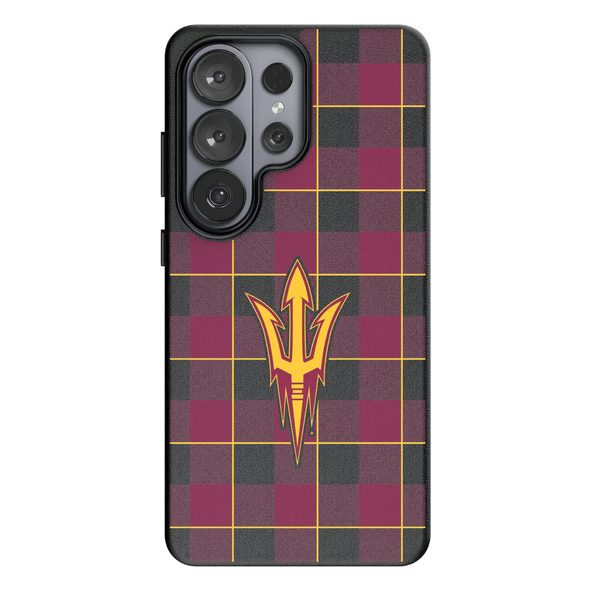 Arizona State University Sun Devils Plaid Galaxy MagSafe Compatible Phone Case for Samsung Galaxy#Device_Galaxy S26 Ultra