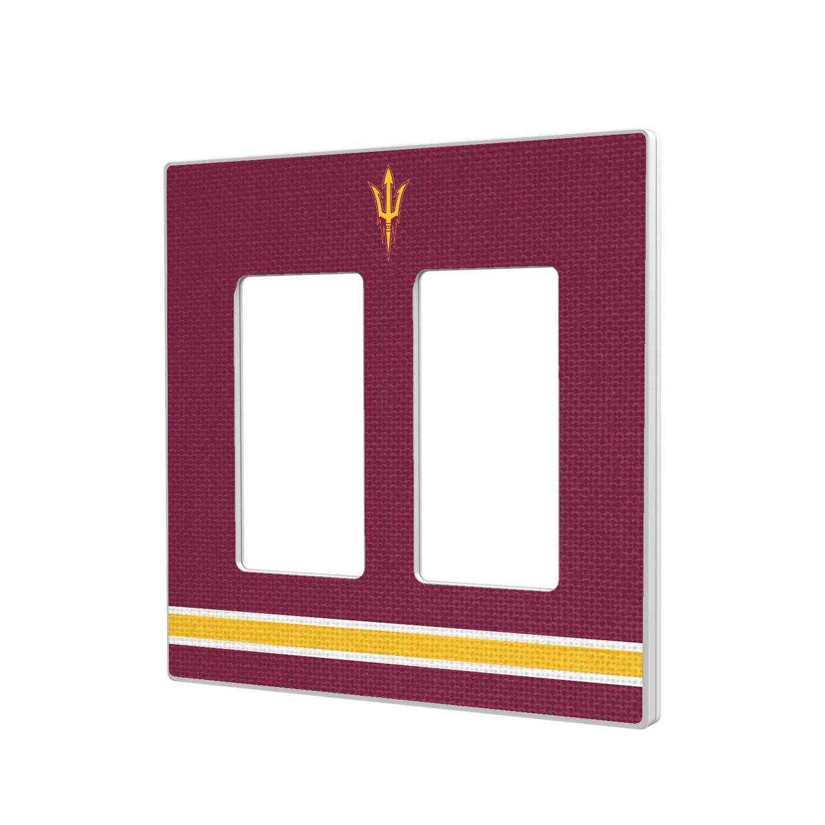Arizona State University Sun Devils Stripe Hidden-Screw Light Switch Plate#Style_Double Rocker
