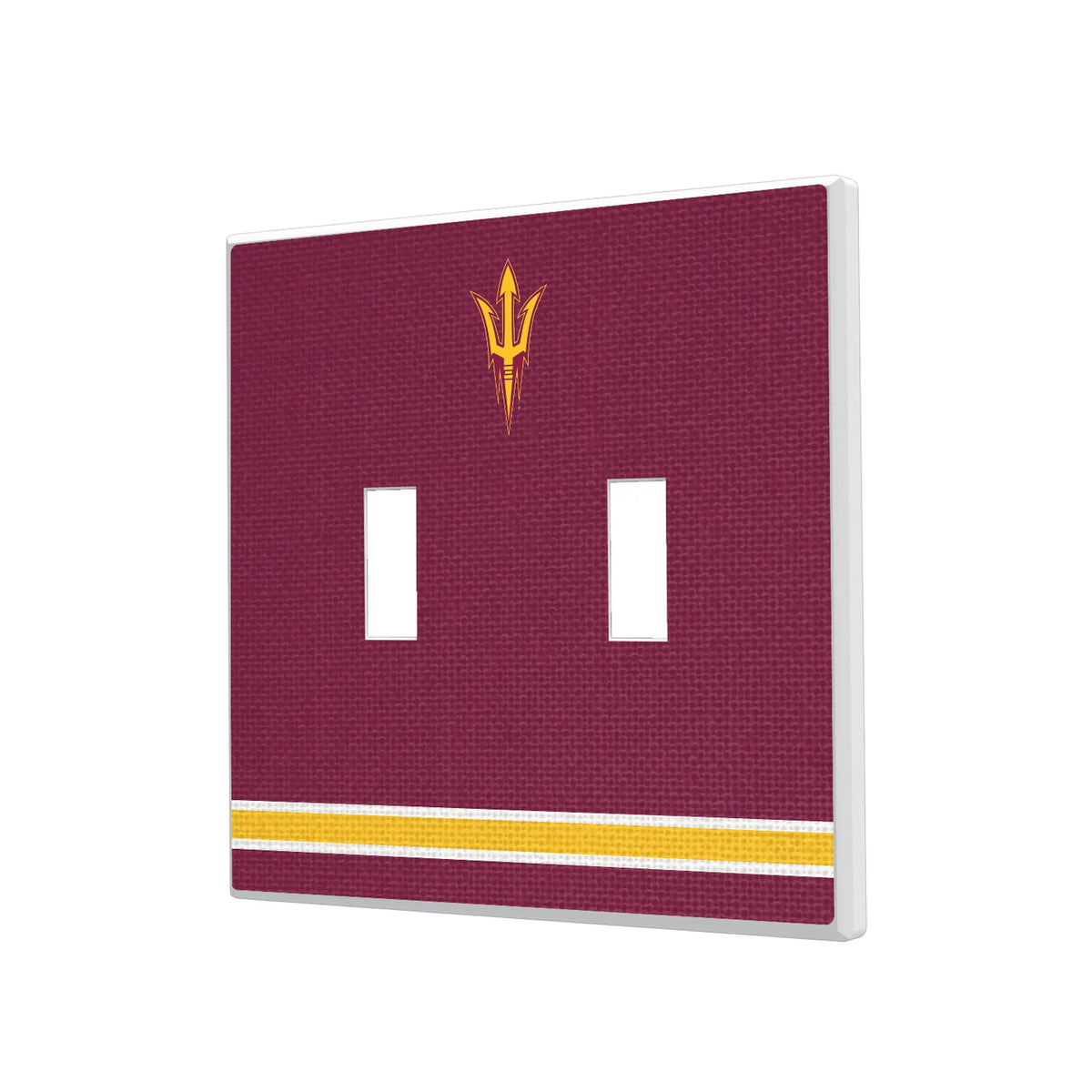 Arizona State University Sun Devils Stripe Hidden-Screw Light Switch Plate#Style_Double Toggle