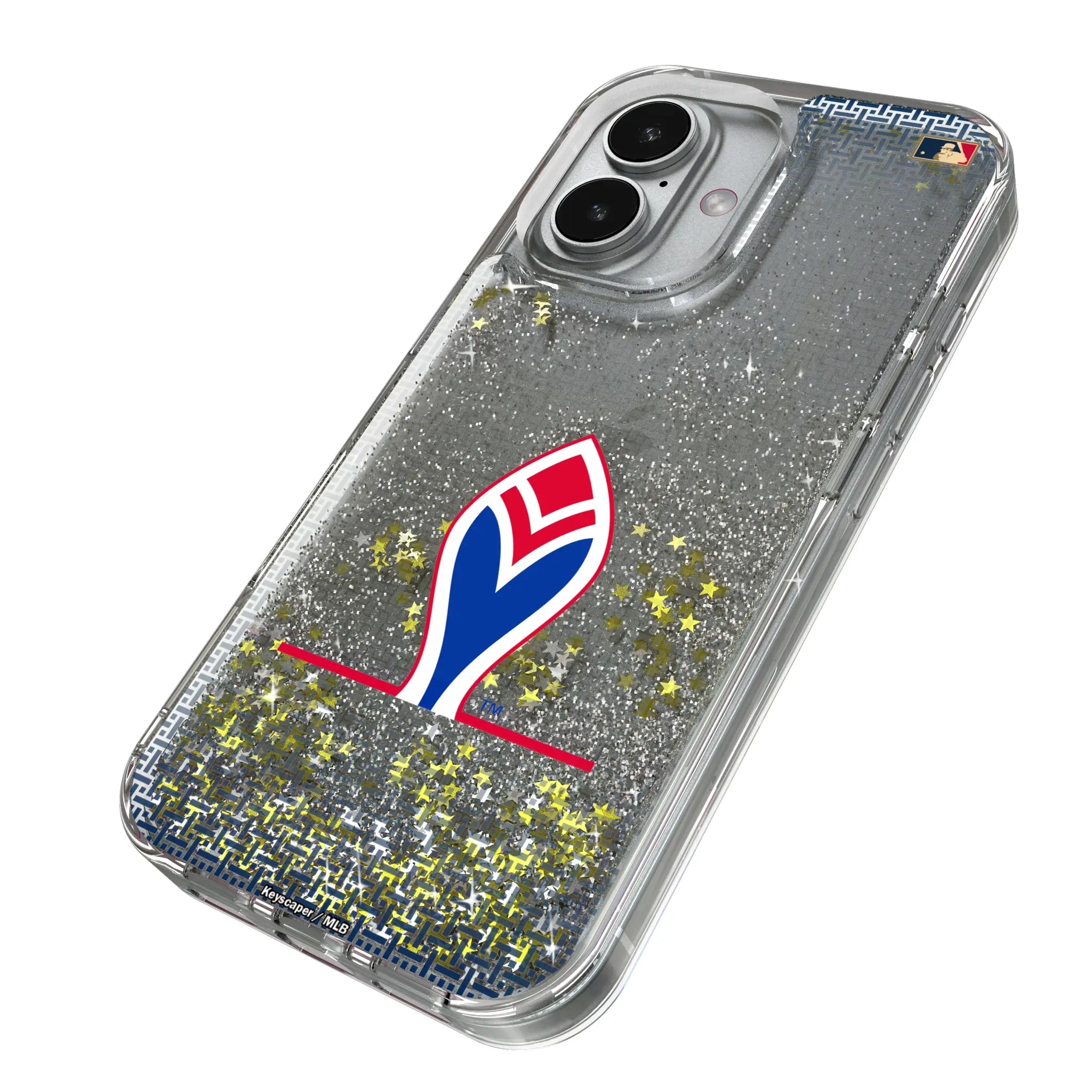 Atlanta Braves 1972-1975 - Cooperstown Collection Linen iPhone Glitter Phone Case for Apple iPhone - Isometric View