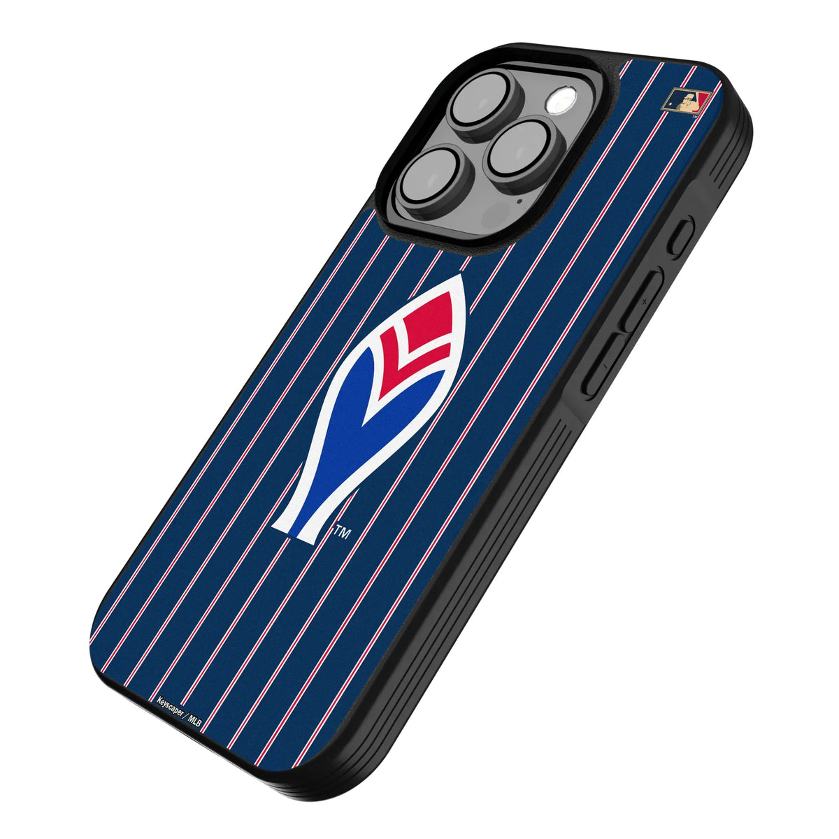 Atlanta Braves 1972-1975 - Cooperstown Collection Pinstripe iPhone Bump Phone Case for Apple iPhone - Isometric View