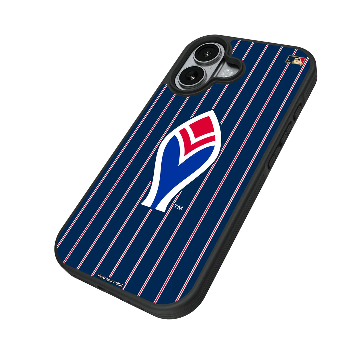 Atlanta Braves 1972-1975 - Cooperstown Collection Pinstripe iPhone Bump Phone Case for Apple iPhone - Isometric View#Device_iPhone 17