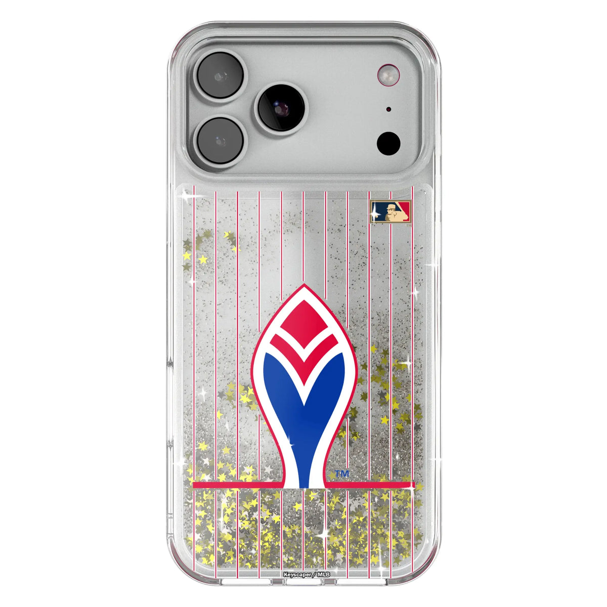 Atlanta Braves 1972-1975 - Cooperstown Collection Pinstripe Glitter Phone Case for Apple iPhone