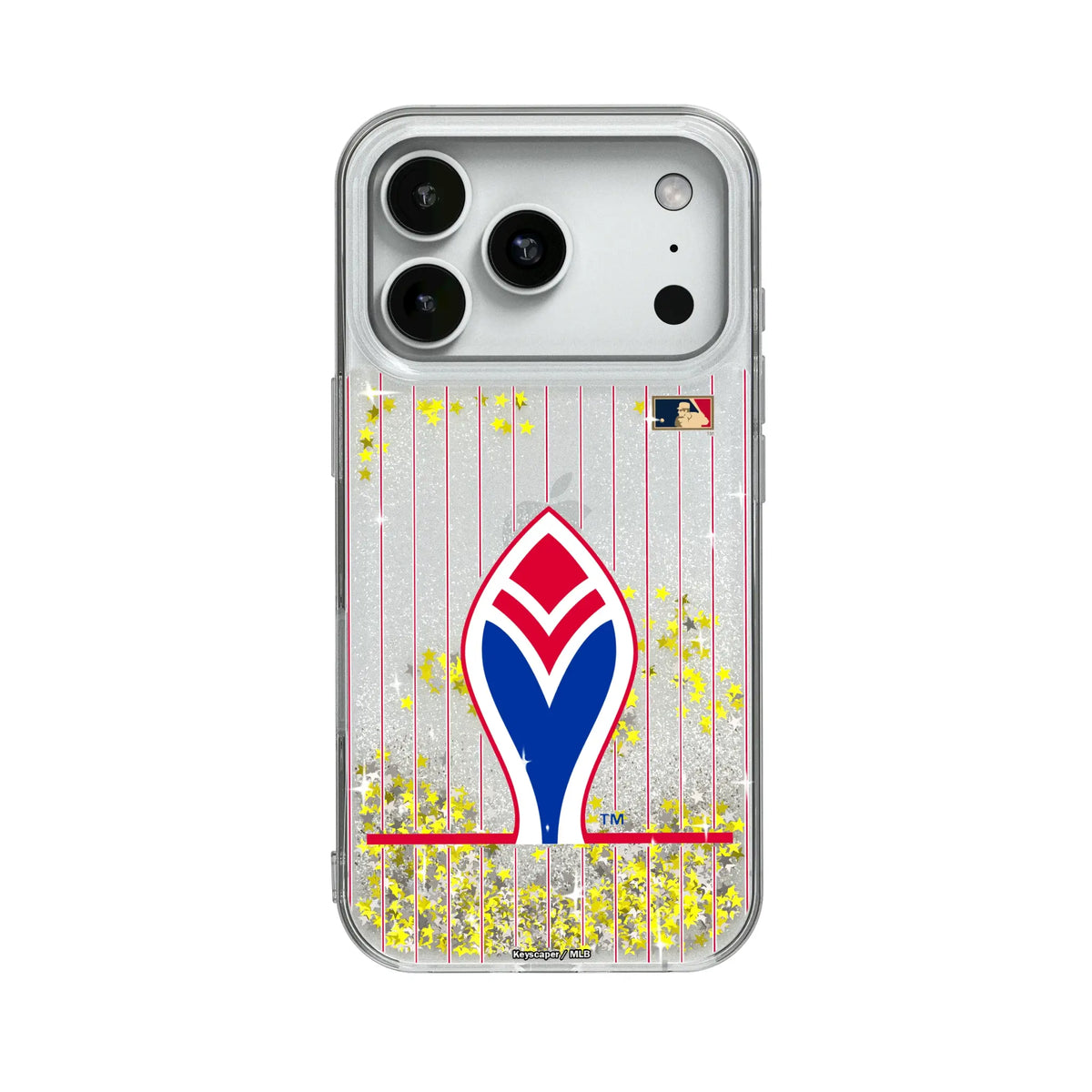 Atlanta Braves 1972-1975 - Cooperstown Collection Pinstripe Glitter Phone Case for Apple iPhone