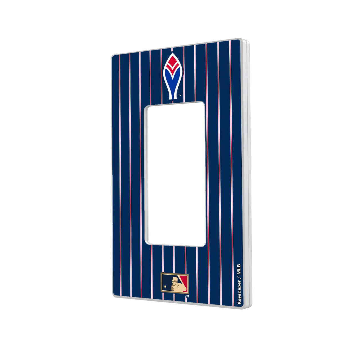 Atlanta Braves 1972-1975 - Cooperstown Collection Pinstripe Hidden-Screw Light Switch Plate#Style_Single Rocker