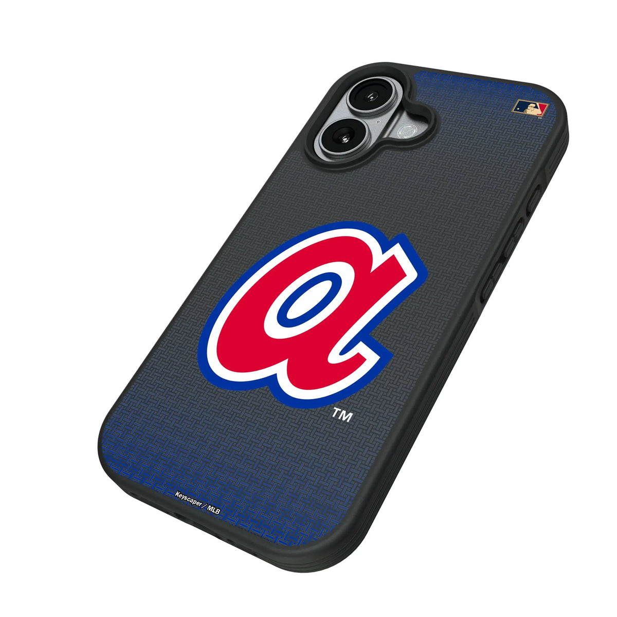 Atlanta Braves 1972-1980 - Cooperstown Collection Linen iPhone Bump Phone Case for Apple iPhone - Isometric View#Device_iPhone 17
