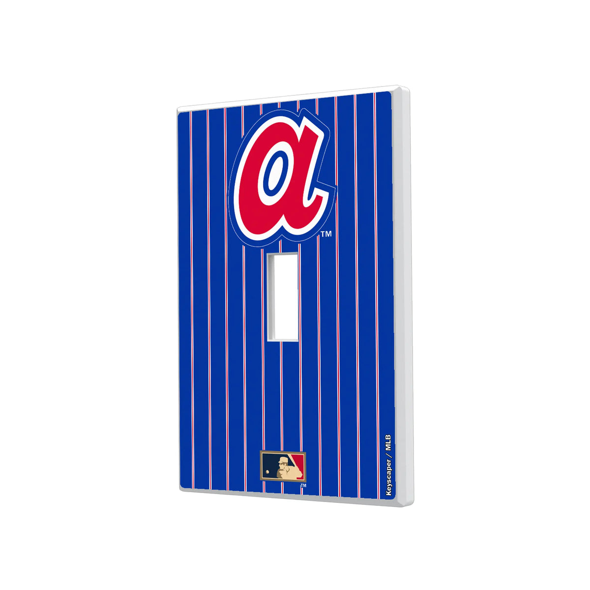 Atlanta Braves 1972-1980 - Cooperstown Collection Pinstripe Hidden-Screw Light Switch Plate#Style_Single Toggle