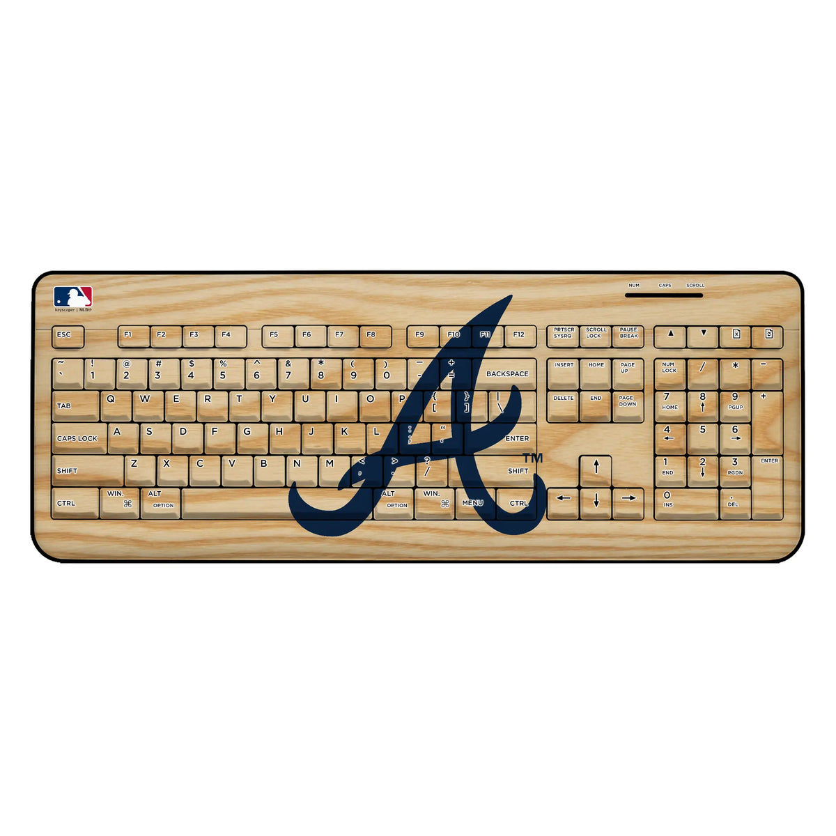 Atlanta Braves Baseball Bat Wireless USB Keyboard