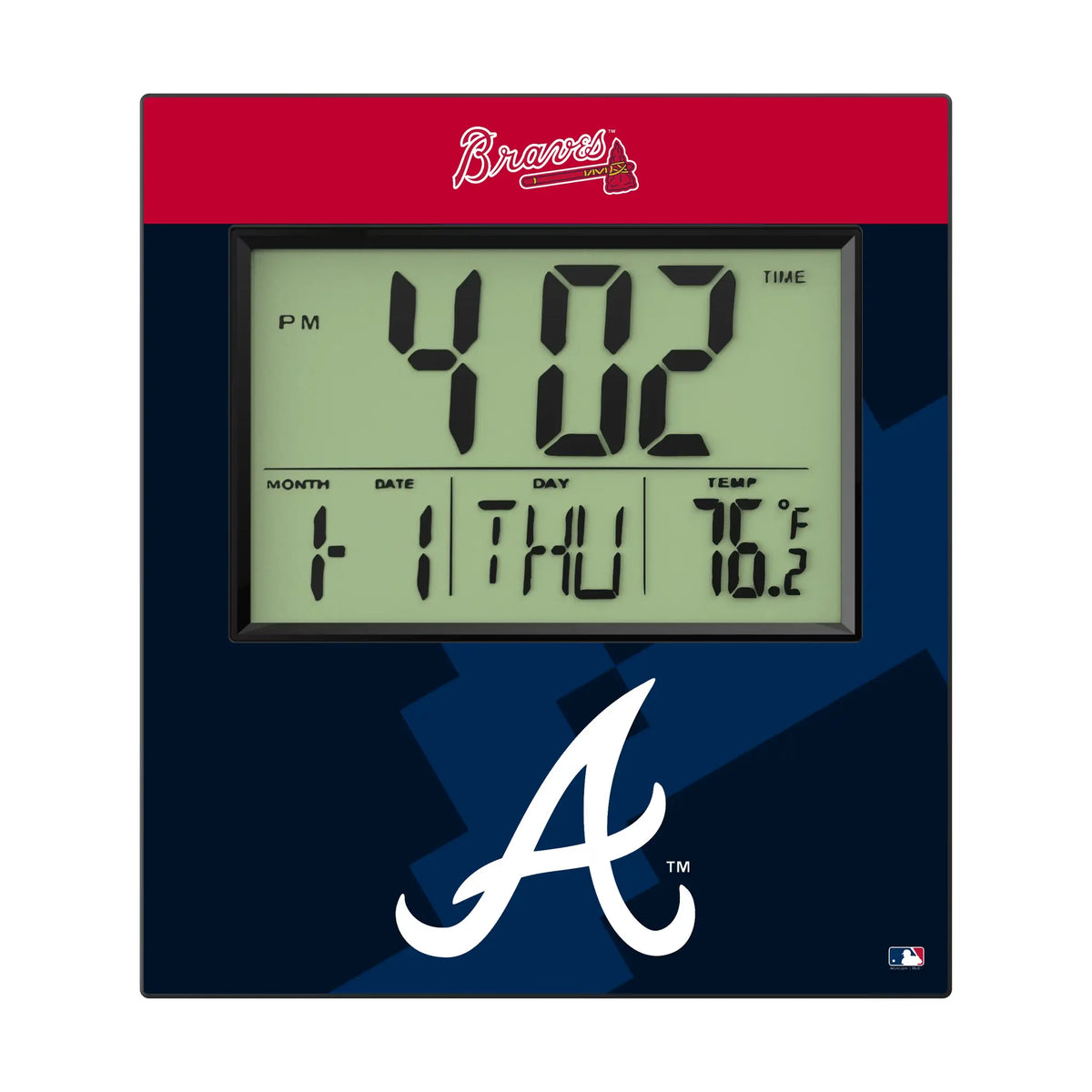 Atlanta Braves Color Block Wall Clock