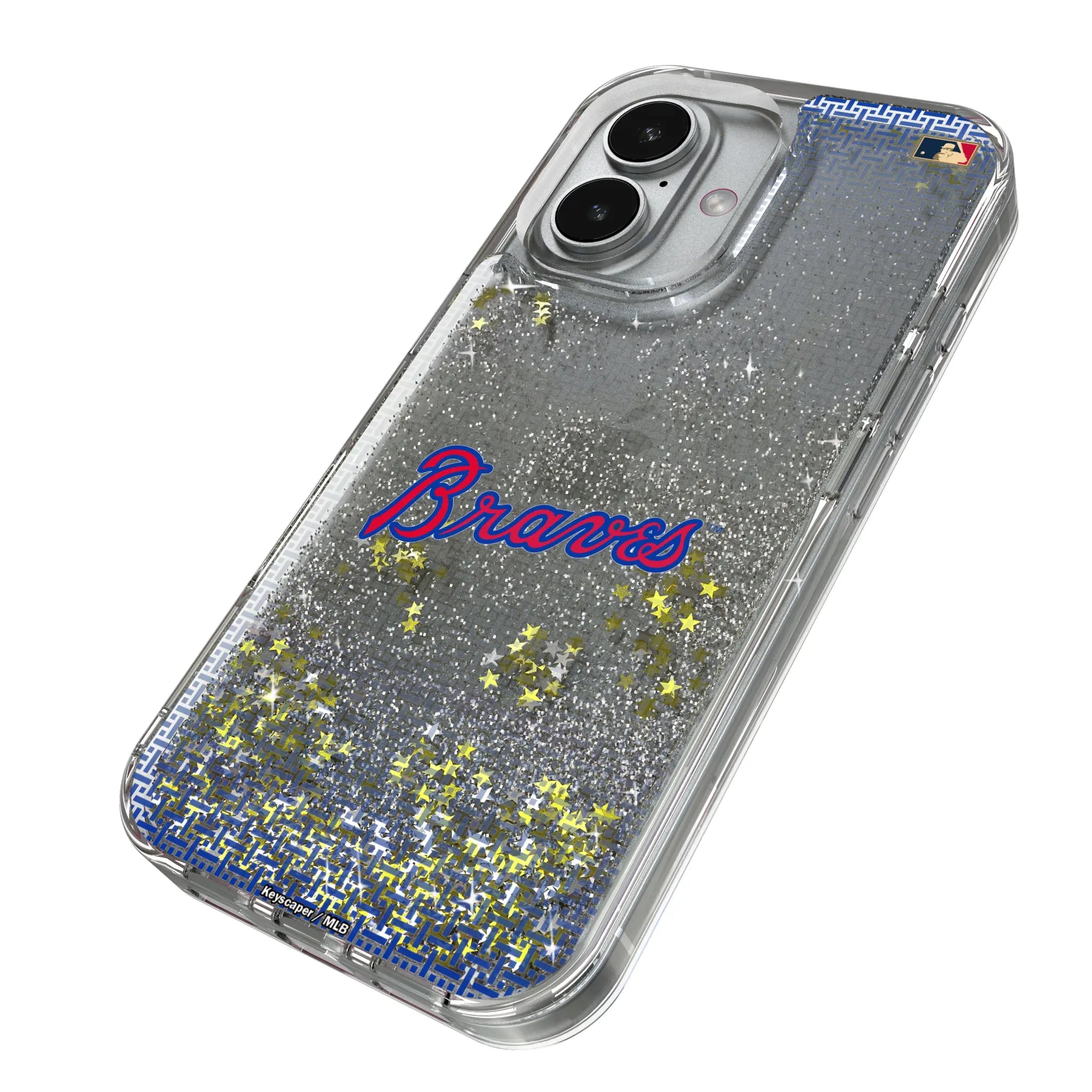 Atlanta Braves Home 2012 - Cooperstown Collection Linen iPhone Glitter Phone Case for Apple iPhone - Isometric View