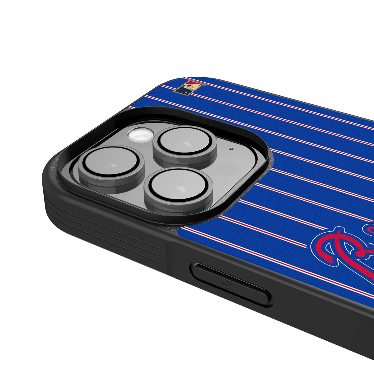 Atlanta Braves Home 2012 - Cooperstown Collection Pinstripe iPhone Bump Phone Case for Apple iPhone - Detail